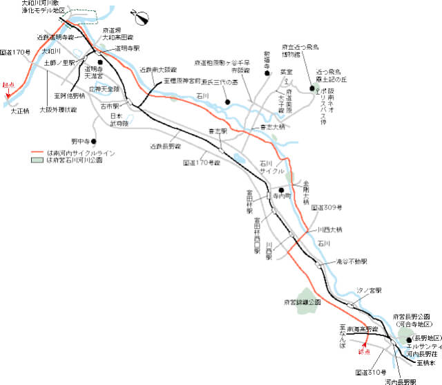 南河内サイクルライン地図